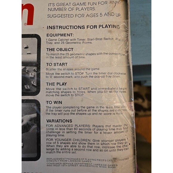 Vintage 1975 Lakeside’s Perfection Game #8370 Ages 5+ Vtg 70s Nostalgia Anxiety - Picture 12 of 12